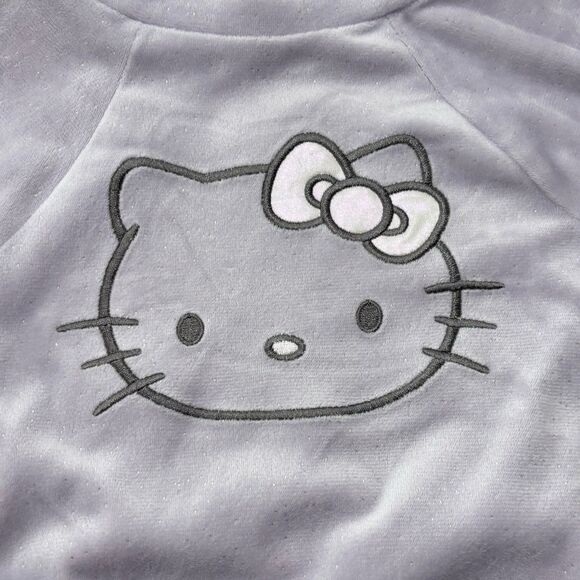 Hello Kitty Toddler Girls Purple Lavender Long Sleeve Soft Velour Sweatshirt 3T - Picture 7 of 16